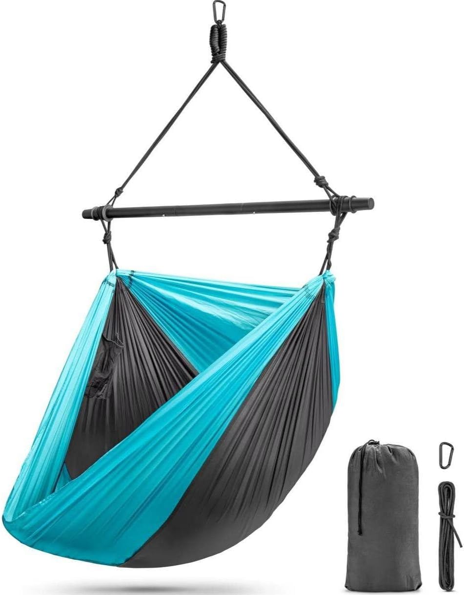 Hängesessel für drinnen & draußen – Ultraleicht, tragbar, 225 kg belastbar, 135° neigbar, inkl. Tragetasche – ideal für Camping, Garten, Balkon, Wohnzimmer & Reisen